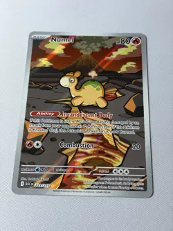 🌋🔥 Pokemon Numel 223/217 Illustration Rare Raw Holo Card ✨ - Image 2