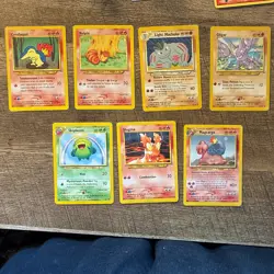 Pokemon TCG English 2000 Neo Genesis/Discovery 7-Card Lot Cyndaquil + - Image 1