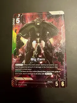 Big Zam GD01-027 R+ Alt Art Gundam Card Game Newtype Rising NM - Image 1