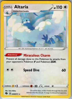 Altaria 049/073 Holo Champion's Path - Pokemon Card - NM - Image 1