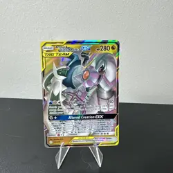Arceus, Dialga, and Palkia GX Card 156/236 Pokemon Cosmic Eclipse Tag Team NM - Image 1