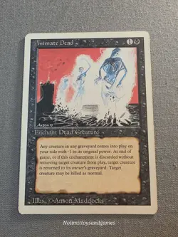 MTG Revised Edition Animate Dead Uncommon Magic The Gathering Free Shipping - Image 1