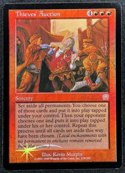 Thieves' Auction FOIL MTG Mercadian Masques LP 218 - Image 1