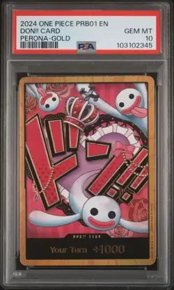 PSA 10 One Piece Game DON!! Card Perona Gold PRB01 The Best - Image 1