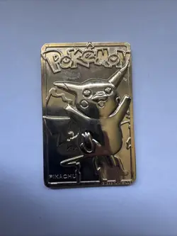 Pikachu 1999 Pokemon 23K Gold-Plated Burger King Nintendo Promo Trading Card - Image 1