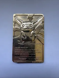 Pikachu 1999 Pokemon 23K Gold-Plated Burger King Nintendo Promo Trading Card - Image 2