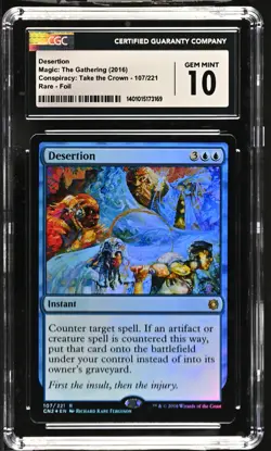 DESERTION Conspiracy Take the Crown Foil Rare CGC 10 Gem Mint MTG [Nostalgium] - Image 1