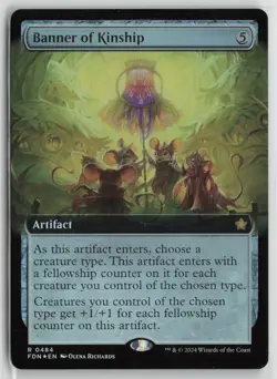 Banner of Kinship (Extended Art) NM Foil 484 Foundations MTG - Image 1
