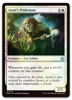 Ajani's Pridemate #135 (Foil) (NM) Foundations FDN Magic MTG - Image 1