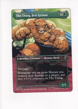 MAGIC THE GATHERING MTG MARVEL SUPER HEROES THE THING, BEN GRIMM BORDERLESS - Image 1