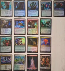 VINTAGE MAGIC THE GATHERING 17 CARDS FROM MIXED SETS MOSTLY HOLO GROUP B - Image 1