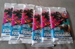 Lot of 6 MTG Magic TCG - Foundations Jumpstart Booster Packs - Image 1