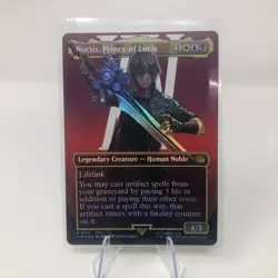 1x Noctis, Prince of Lucis, Foil Borderless Art, Final Fantasy, Magic MTG NM - Image 1