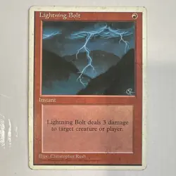 Wizards of the Coast Lightning Bolt MTG 4th Ed Common Instant Regular Eng 226 - Image 1