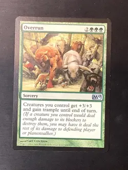 Overrun 198 Uncommon Magic 2010 (M10) Magic: The Gathering Lightly Played - Image 1