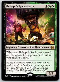 Bebop & Rocksteady 0140 Teenage Mutant Ninja Turtles Magic: The Gathering NM - Image 1