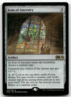 Icon of Ancestry #229 (LP) Core Set 2020 M20 Magic MTG - Image 1