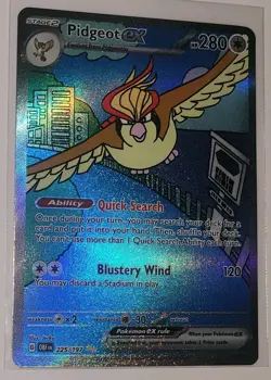 Pidgeot ex 225/197 Special Illustration Rare Obsidian Flames Pokemon Card NM - Image 1