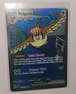 Pidgeot ex 225/197 Special Illustration Rare Obsidian Flames Pokemon Card NM - Image 4