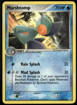 Marshtomp 24/100 Rare Crystal Guardians NM Pokemon Card - Image 1