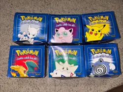 Pokemon Complete Set of 6 Burger King 23k Gold Plated Cards 1999 Blue - Image 1