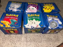 Pokemon Complete Set of 6 Burger King 23k Gold Plated Cards 1999 Blue - Image 2