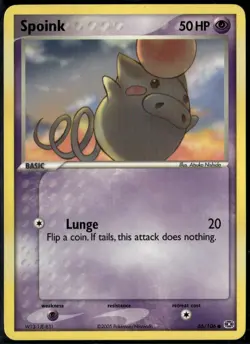 Spoink 66/106 Common Emerald LP Pokemon Card - Image 1