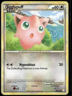 Jigglypuff 68/123 Common HeartGold & SoulSilver LP Pokemon Card - Image 1