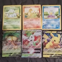 6x Pokemon Jumbo Card Lot - 25th Anniversary Kanto Starters, Pikachu V, Shaymin - Image 1