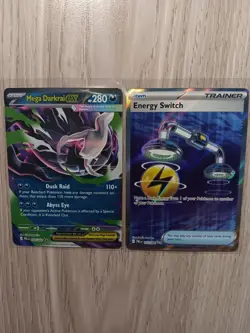 Mega Darkrai EX 048/084 Pitch Black Holo Rare Pokemon Card NM 48 Double Rare+ - Image 1