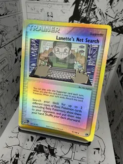 Vintage Pokemon Lanette's Net Search 87/100 Sandstorm Reverse Holo E-Reader Card - Image 3