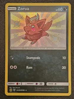 Zorua SV25/SV94 Hidden Fates: Shiny Vault Shiny Holo NM Pokemon TCG - Image 1