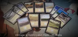 MTG Basic Land Pack - 25 Basic Vintage/Retro Border ☀Plains ☀ - Image 1