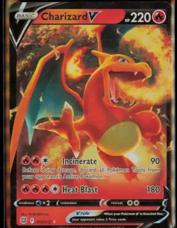 CHARIZARD V 017/172 HOLO V RARE BRILLIANT STARS POKEMON NM - Image 1
