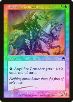 Angelfire Crusader FOIL Apocalypse NM White Common MAGIC MTG CARD ABUGames - Image 1