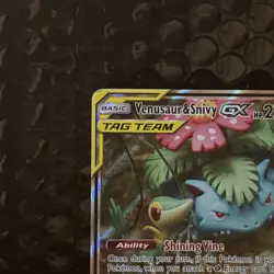 Pokemon Venusaur and Snivy GX SM229 Pokemon TCG Tag Team Black Star Promo - Image 3