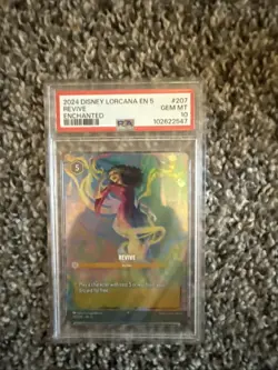 2024 DISNEY LORCANA EN 5-SHIMMERING SKIES ENCHANTED #207 REVIVE PSA 10 - Image 1