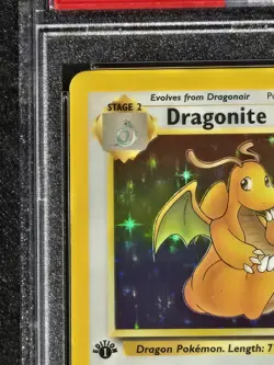 1999 POKEMON FOSSIL 1ST EDITION #4 DRAGONITE-HOLO PSA 9 - Image 4