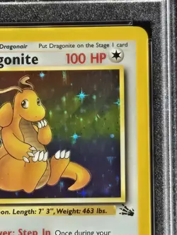 1999 POKEMON FOSSIL 1ST EDITION #4 DRAGONITE-HOLO PSA 9 - Image 5