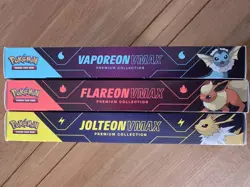 Pokemon TCG Vaporeon Jolteon Vaporeon VMAX Premium Collection Box Complete Set - Image 3