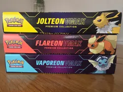 Pokemon TCG Vaporeon Jolteon Vaporeon VMAX Premium Collection Box Complete Set - Image 4