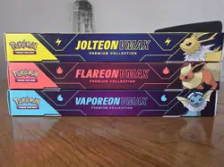 Pokemon TCG Vaporeon Jolteon Vaporeon VMAX Premium Collection Box Complete Set - Image 5