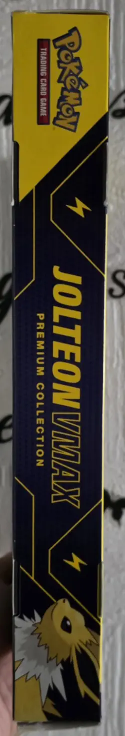 Pokemon TCG Jolteon VMAX Premium Collection Box Promo Oversized Pin Error Box - Image 4