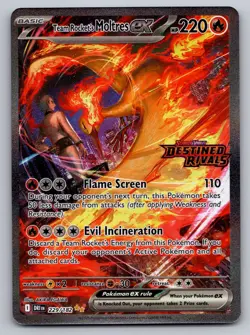 Team Rocket's Moltres ex 229/182 Holo Miscellaneous Cards & Products Holo NM - Image 1