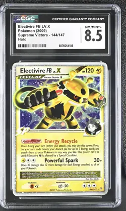 CGC 8.5 Electivire FB LV.X 2009 Supreme Victors 144/147 Holo SWIRL Pokemon Card - Image 1