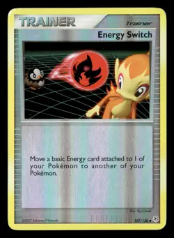 Energy Switch 107/130 Reverse Holo Uncommon Diamond & Pearl Pokemon Card - Image 2