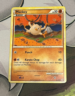 Mankey 53/95 Unleashed 2010 Pokemon Card MP - Image 1