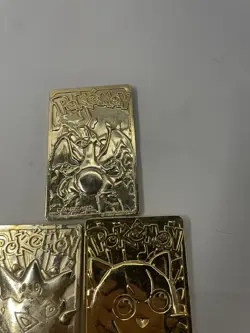 1999 Burger King Pokemon TCG 23K Gold Plated Cards Set of 5 - Missing Pikachu - Image 4