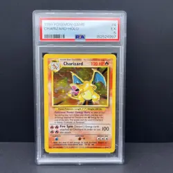 Pokemon TCG Charizard Base Set Holo Unlimited Rare Card 4/102 PSA 5 - Image 1