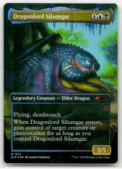 Near Mint Dragonlord Silumgar (Rainbow Foil) #1974 Secret Lair W/Tracking - Image 2